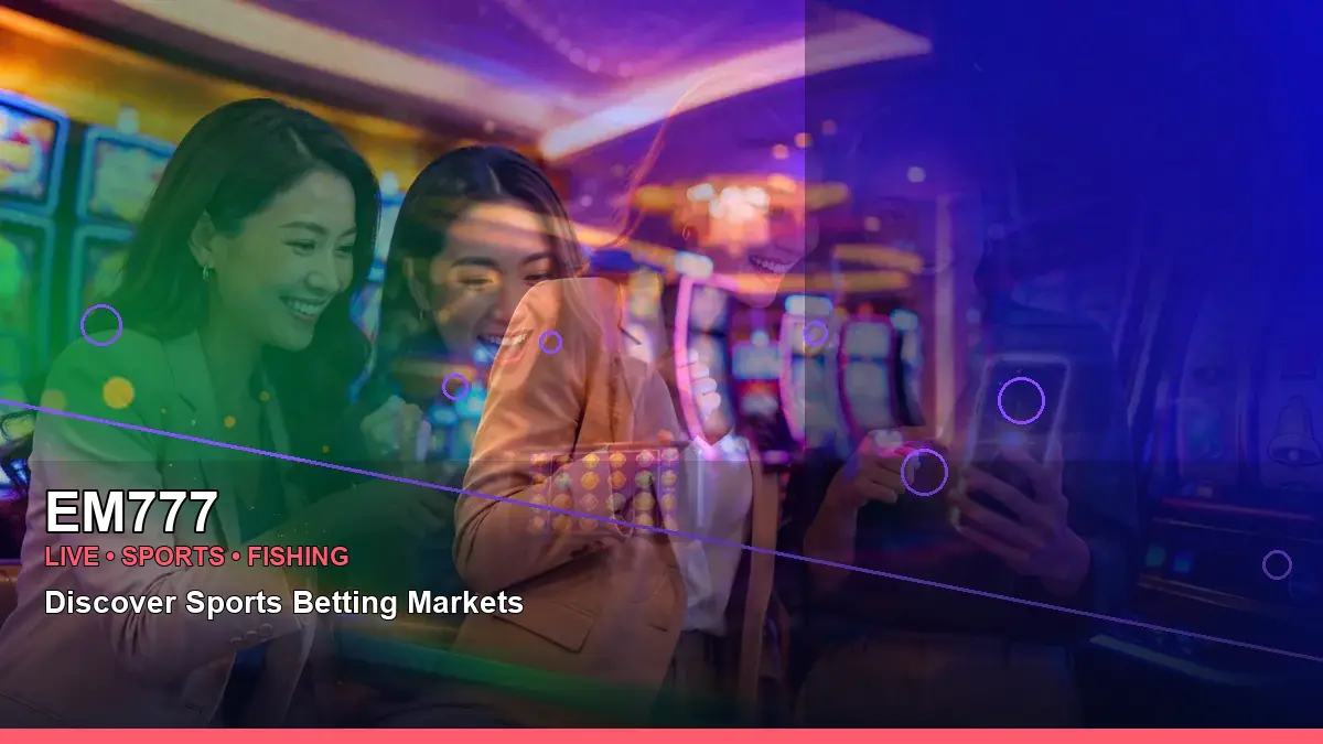 EM777 burst free spins slot games with an adult Filipina casino host in a dynamic right-diagonal composition.
