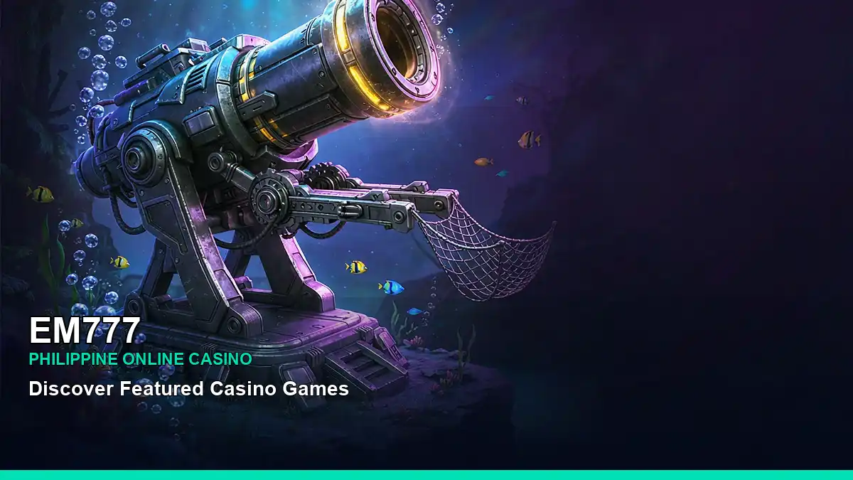 EM777 fishing casino games at golden hour, designed for Philippine players
